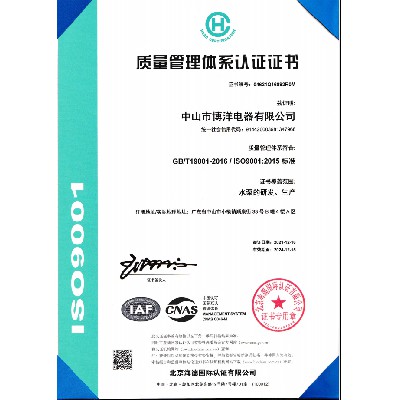 ISO9001 International Quality Management System